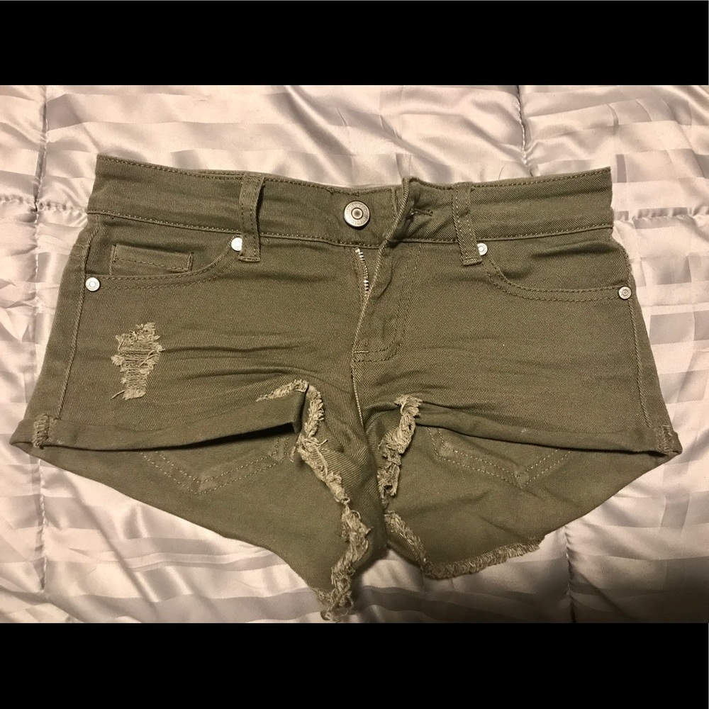 Army green shorts